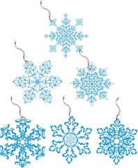vector snowflakes set