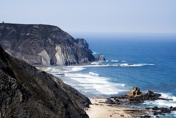 The beach at Atlantic ocean in Portugal