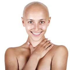 beautiful bald-headed girl