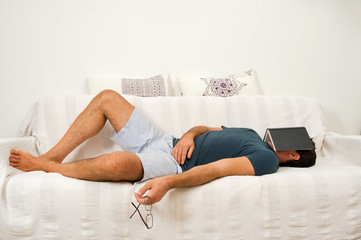 To fall asleep on the couch