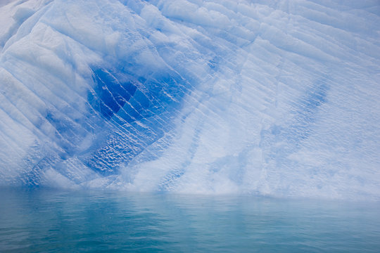 Blue Antarctic iceberg