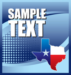 Texas icon blue halftone banner