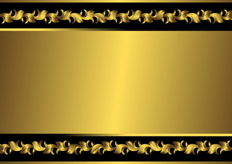 Vintage black and golden frame (vector)