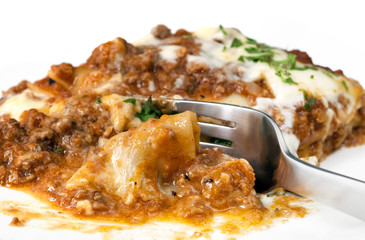 Eating Lasagne