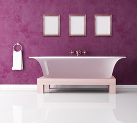 Fototapeta na wymiar purple bathroom