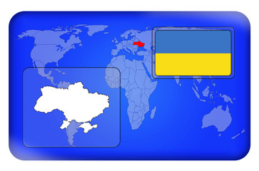 3D-Button - Ukraine