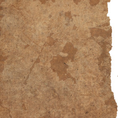 old paper textures isolated on white