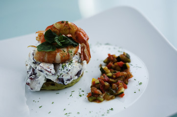 delicious meal close up