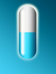 blue capsule