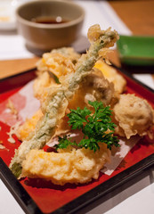 Vegetable tempura appetizer