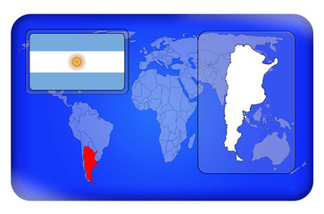 3D-Button - Argentinien