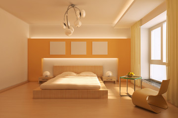 3d rendering interior of a modern bedroom