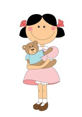 girl with teddy bear