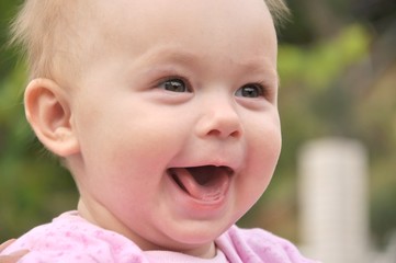 baby in pink