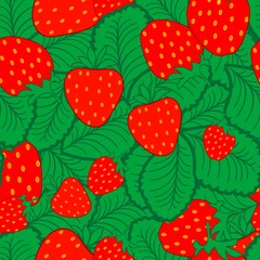 Seamless strawberry pattern
