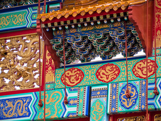 Fototapeta premium Colorful art on building Chinatown Washington DC