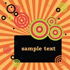 Vector retro orange modern flyer