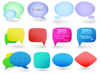 Collection of shapes and bubbles