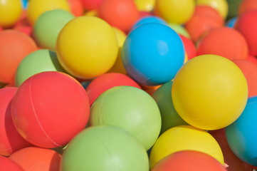 Fototapeta na wymiar Multicolored plastic balls. Nice background
