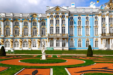 The Catherine Palace in Tsarskoye Selo, Russia
