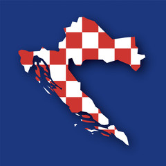 bandiera mappa Croazia