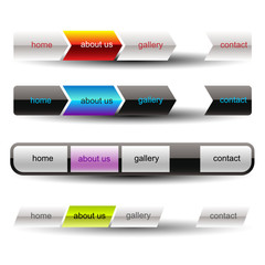 Editable website vector buttons