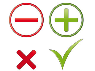 Fototapeta premium Plus and minus