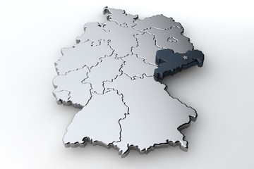 Deutschlandkarte Sachsen