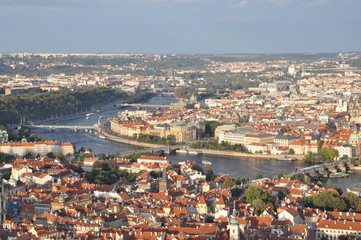 Moldaupanorama in Prag