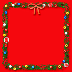 Christmas scrapbook frame