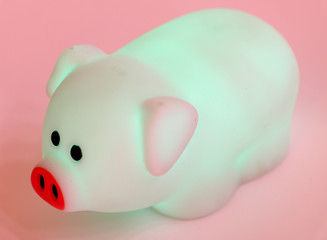 cochon veilleuse translucide