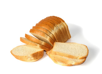 Sliced loaf of white bread