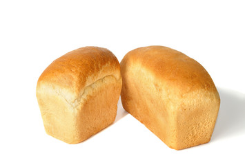 Two loafs of white bread