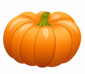 Halloween pumpkin on white background