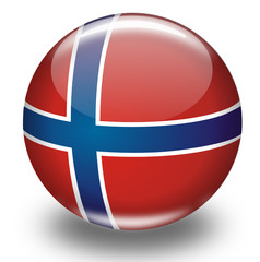 Obraz premium KUgel Norwegen Fahne
