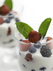 yogurt on white