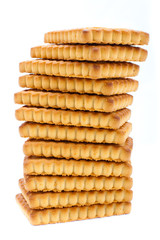 Stack of cookies isolated