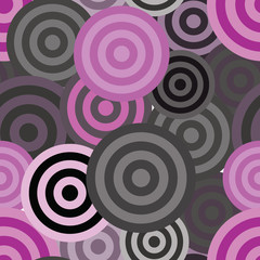 Seamless violet pattern with circles