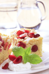 Cherry sponge cake