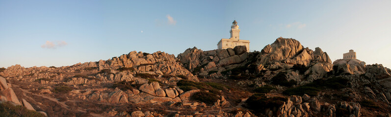 Fototapeta na wymiar Lighthouse Panorama - Sardinia, Italy