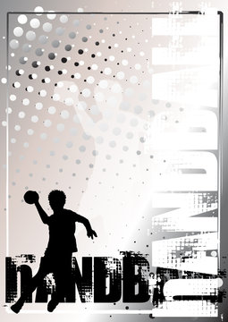 handball golden poster background 3