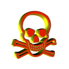 3d pirate skull