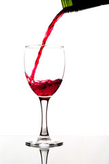 Red wine and wineglass