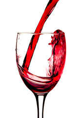 Red wine and wineglass