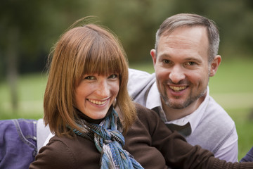 Fototapeta premium portrait of happy couple