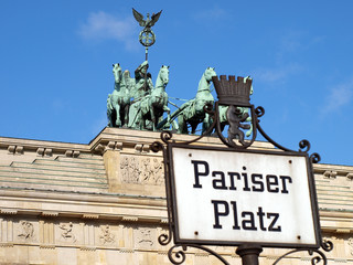 Schild Pariser Platz © York