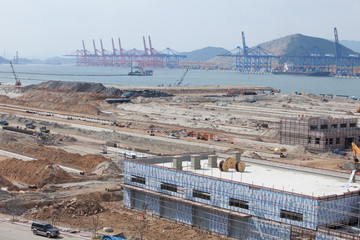 Fototapeta na wymiar Busan New Port