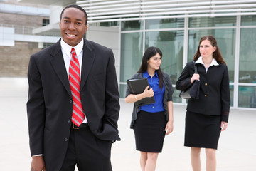 African Business Team at Office