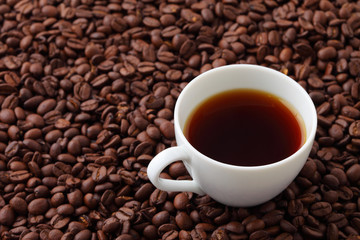 コーヒー豆とコーヒー