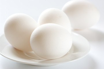 Chicken eggs close-up